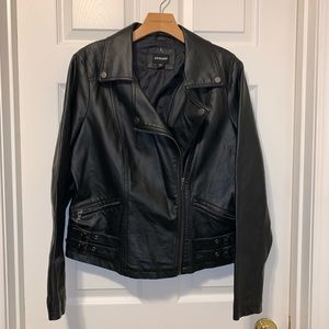 Faux Leather moto jacket (j)